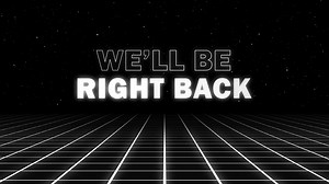 Download We'll bee right back animation with grid suitable for steaming for free