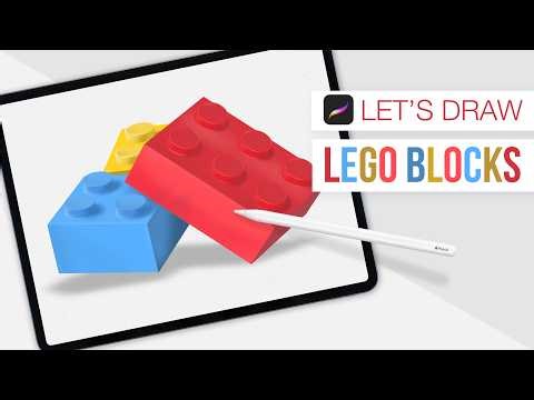 Let's Draw Lego Blocks in Procreate! Fun for Beginners!