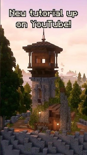 Medieval Watch Tower Tutorial up on my channel now! | Minecraft