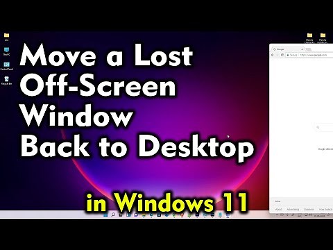 How to Move a Lost Off Screen Window Back to Desktop in Windows 11 Pc or Laptop ( 2025 )