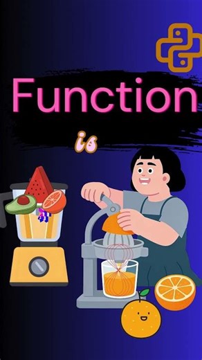 Function in Python Explained with Juice Machine 🍹 | Easy 30 Sec 🚀#shorts
