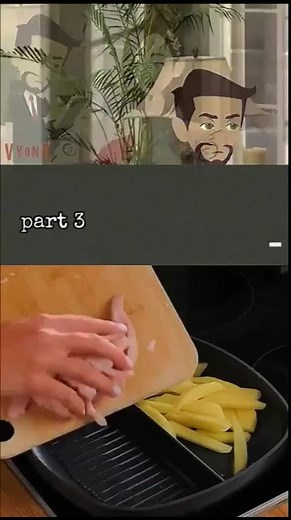 Animated Food Preparation Segments and Real-Life Cooking