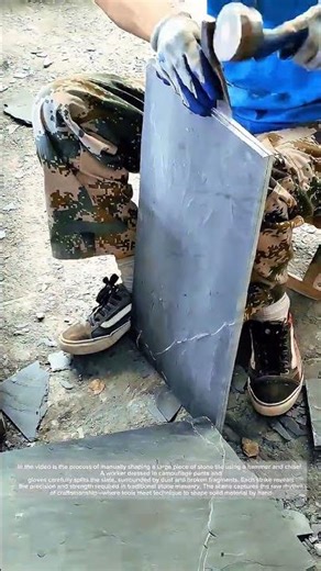 How Workers Shape Slate Tiles – Hammer and Chisel Technique