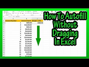 How To Use The Autofill (Quickly Fill In A Column) In Excel Without Dragging Down Explained