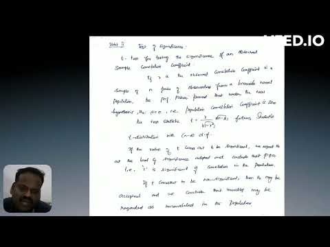 Hypothesis testing on Simple correlation coefficient