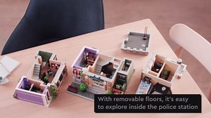 LEGO Icons Police Station 10278 Large Construction Set, Collectible Model Kits for Adults to Build, Modular Buildings Collection