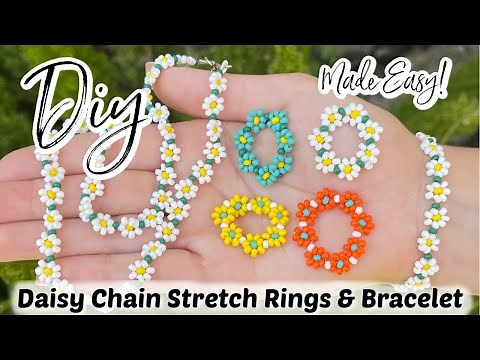 Beading Basics! Easy Daisy Chain DIY Seed Bead Rings & Bracelet