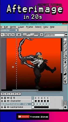 How to Do the Afterimage Effect in Aseprite in Seconds 🔥 [QUICK TUTORIAL]