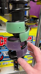 When placing spring rubbers in your right rear spring be sure they do not affect the static load number, we are only using spring rubbers to affect dynamic travel (attitude) numbers. #resuspension #1gshockservice #swiftsprings #1gshockservice | Warrior Race Cars