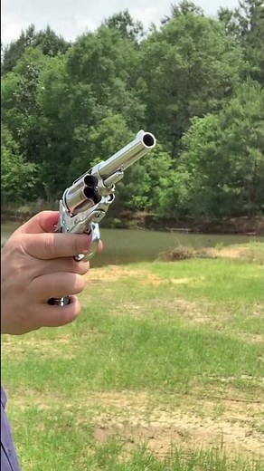 Shooting An Original 1877 Colt Thunderer DA in 41 Colt with nickel finish