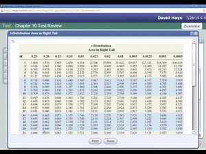 Elementary Statistics - Chapter 10 Test Review