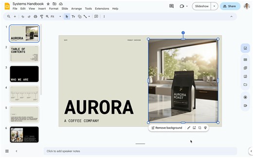 Use Gemini to intelligently expand the background of any photo in Google Slides. 🖼 Seamlessly make an image bigger to increase its visual power and own the screen. Level up your deck today → http://goo.gle/4n82CcJ | Google Docs