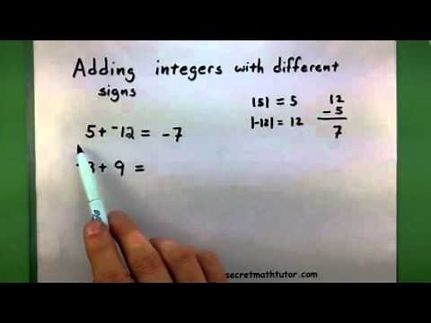 Basic Math - Add integers with different signs