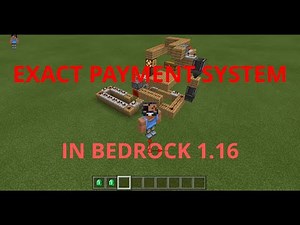 Exact Payment System In Minecraft Bedrock Tutorial