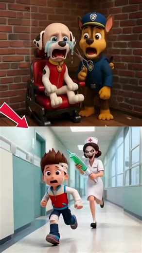 😂 Chase couldn’t resist and ended up biting Marshall’s hair! Watch their funniest moment yet — these pups never fail to make us laugh! 🐶💥 #pawpatrol #funnyshorts #cartoon #animation #puppyfun