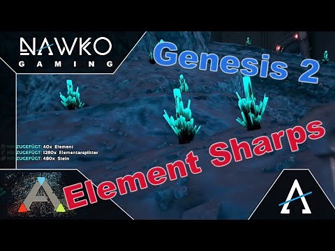 ARK Genesis 2 - element sharps farming - mass of sharps - Space Room - Loot Drops Color - Element