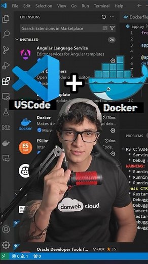 VScode + Docker. #python #programacion #docker #vscode