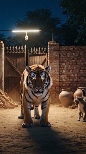 🐅 When a House Pet Meets a GIANT CGI Tiger in Europe! | #Shocking #CGI #ViralShorts #AIEffects