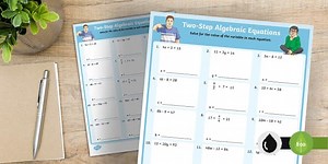 Two-Step Algebraic Equations Activity