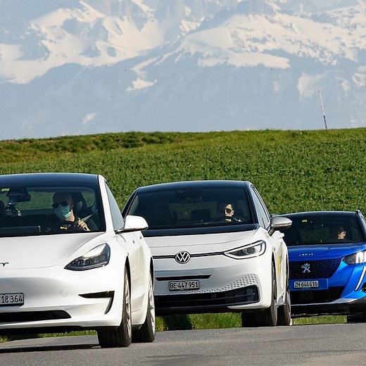 E-Autos Vergleichstest 2021: Tesla, Peugeot, Hyundai, VW