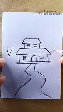 Technique for Drawing a Beautiful Scene Easily #drawing #art #reels