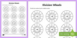 Division Wheels Worksheet