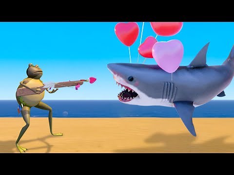 NEW LOVE GUN vs SHARKS - Amazing Frog Part 201 | Pungence