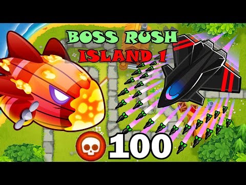 Boss Rush Island 1 | 100 Pops | Blastapopoulos | Town Center | btd6 | Bloons TD 6