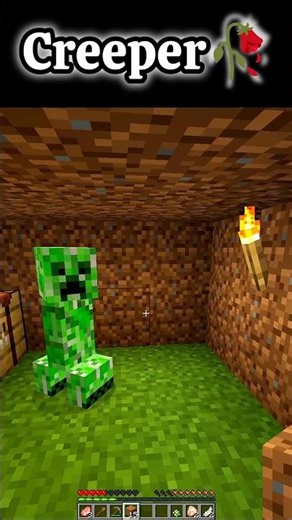 When you lock eyes with a Creeper 💀💥 #minecraftshorts