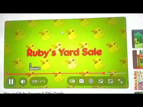 Max & Ruby Ruby's Yard Sale Title Card! (2017!)