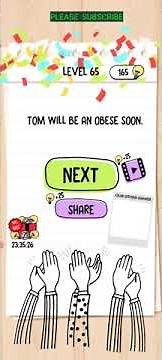 BRAIN TEST LEVEL 65 WALKTHROUGH WITH COMMENTARY