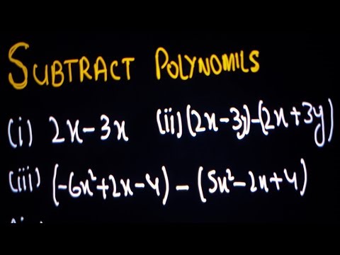 Most Of People Not Knowing, how to subtract Polynomials!