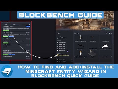 How to Find and add/install the Minecraft Entity Wizard in Blockbench Quick Guide