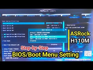 BIOS/Boot menu setting on ASRock H110M motherboard and install windows Step-by-Step