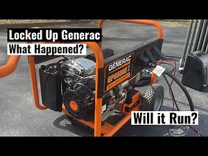 Seized Generac Generator - Will It Run and Make Power?