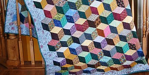 How to Make Tumbling Blocks Without Y-Seams - Quilting Digest
