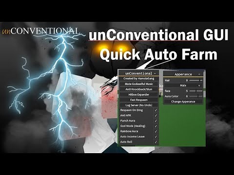 unConventional OP Script GUI | AFK Auto Farm and Fast Levels | [2021 PASTEBIN]