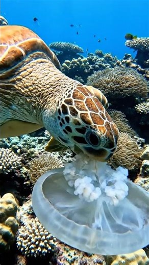 What Happens When A TURTLE Eats A Box Jelly Fish?