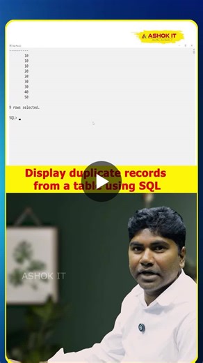 SQL Duplicate Records: Using GROUP BY and HAVING | Ashok IT School posted on the topic | LinkedIn