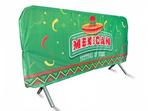 Crowd Barrier Covers | Printed Jackets for Crowd Control Fencing