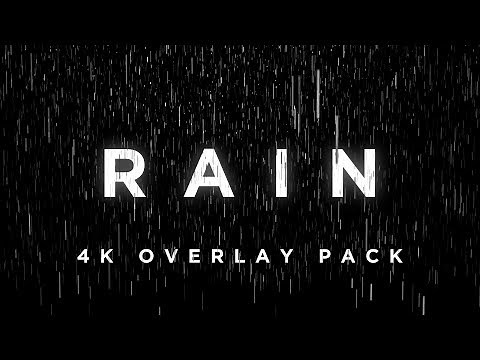 Rain Overlays Pack - 4K Motion Graphics Loops