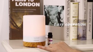 ASAKUKI 300ML Essential Oil Diffuser, Quiet 5-in-1 Premium Humidifier, Home Fragrance Aroma Diffuser with 7 LED Color Changing Light and Auto-Off Switch -Dark Brown
