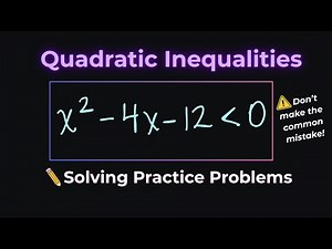 How to Solve Quadratic Inequalities Step by Step | Graphing and Sign Chart Methods Explained