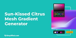 Create Stunning Orange to Yellow Color Gradients with Our Mesh Gradient Generator