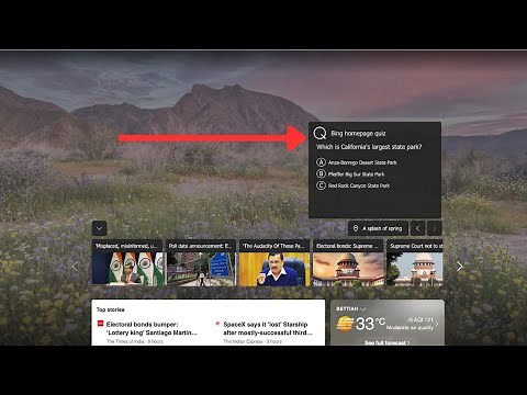 How to Play Bing Homepage Quiz