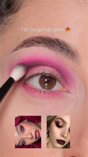 Burgundy & gold hits differently✨ #makeup #fallmakeup #makeuptutorial #beauty #eyeshadow