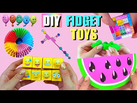 7 DIY FIDGET TOYS IDEAS - HOW TO MAKE EASY FIDGET TOYS AT HOME - Watermelon Pop it and more..