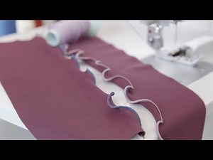 L 850 Overlocker / Serger: Rolled Hem with 3 and 2 Threads, Lettuce Edging, Picot Stitch