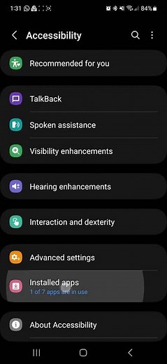 Enable the accessibility service for recording calls