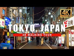 🇯🇵Night Walk Through Tokyo, Japan 🏯 Shimbashi Street Nightlife 新橋 [ 4K HDR - 60 fps ]